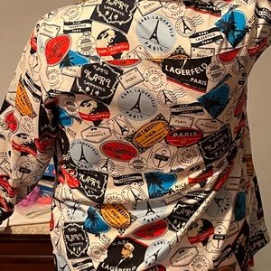 Karl larger field long sleeves roll up sleeve button.  Large.